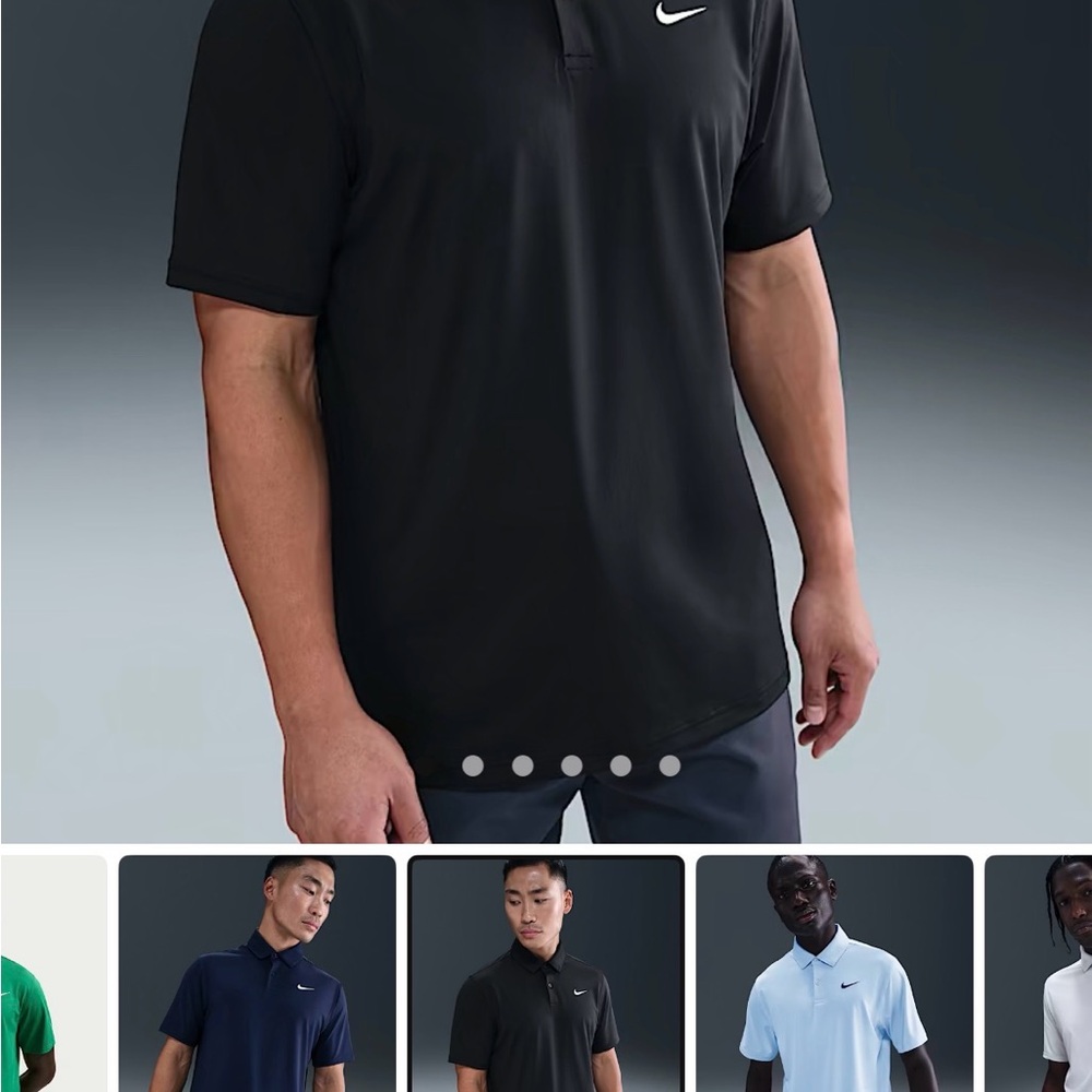 Nike Men's velocity golf Polo Shirt black large